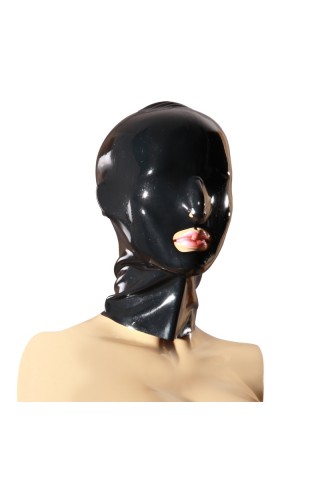 Латексова маска за глава със цип отзад